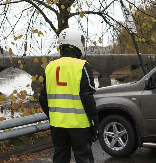 Refleksvest med rød L str XL